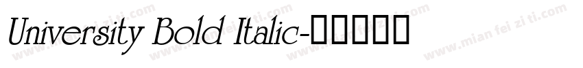 University Bold Italic字体转换